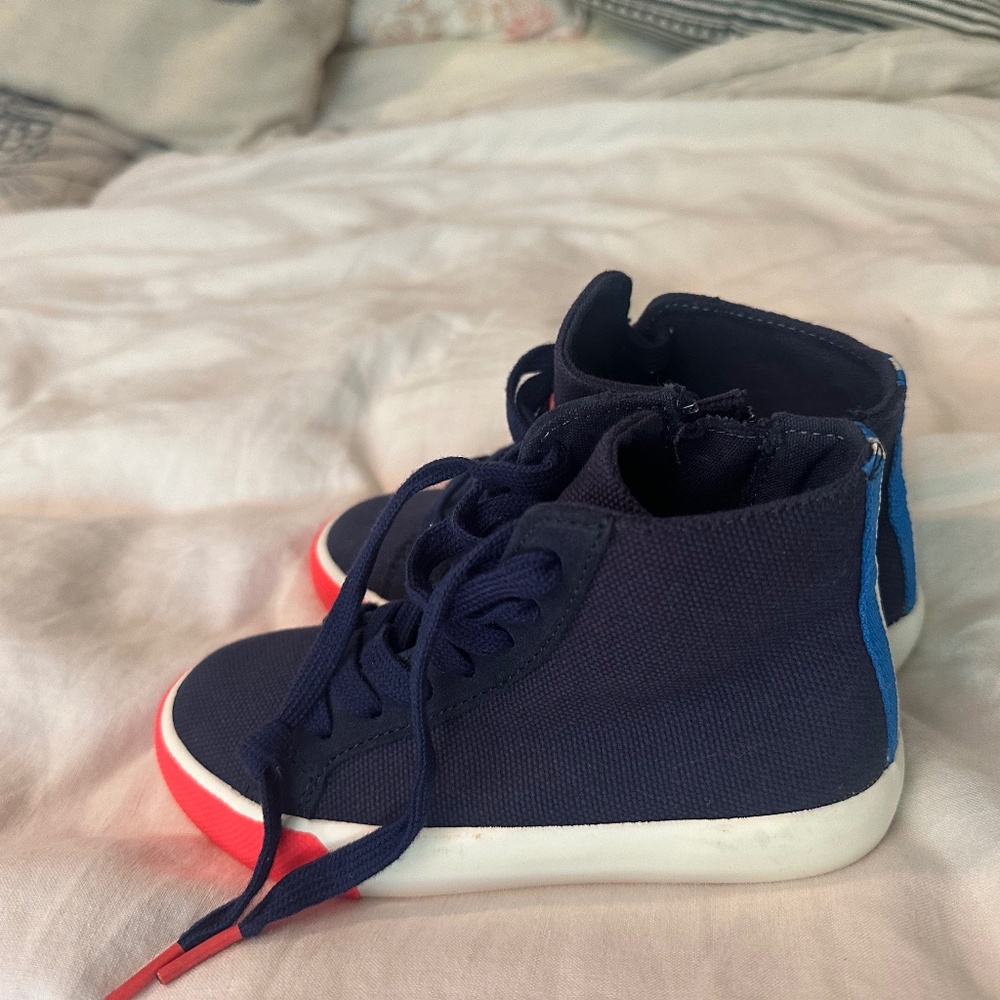 Mini Boden blue kids hi-tops, brand new. US kids size 10